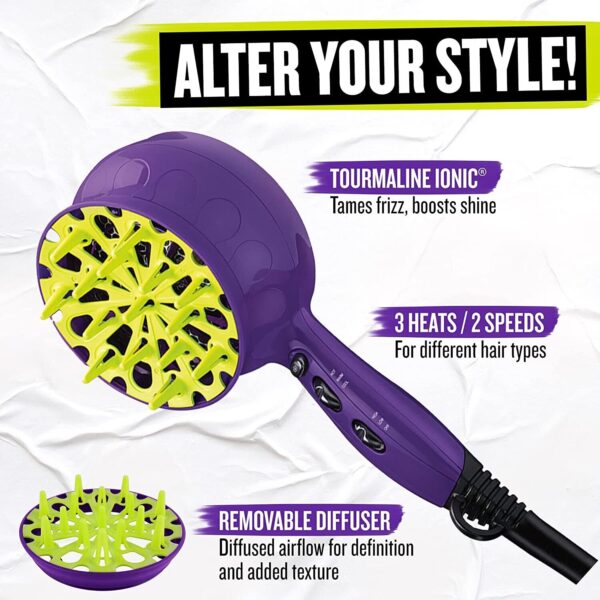 Bed Head Curls-in-Check 1875W Hair Diffuser Dryer | Great for Curly Hair - Image 3