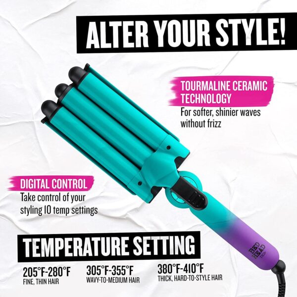 Bed Head Wave Affair Jumbo 3 Barrel Hair Waver | Quick Styling and Serious Hold - Image 3