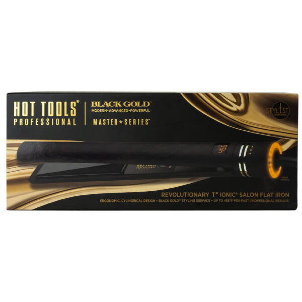 Hot Tools Black Gold Evolve Ionic Salon 1" Flat Iron - Image 2