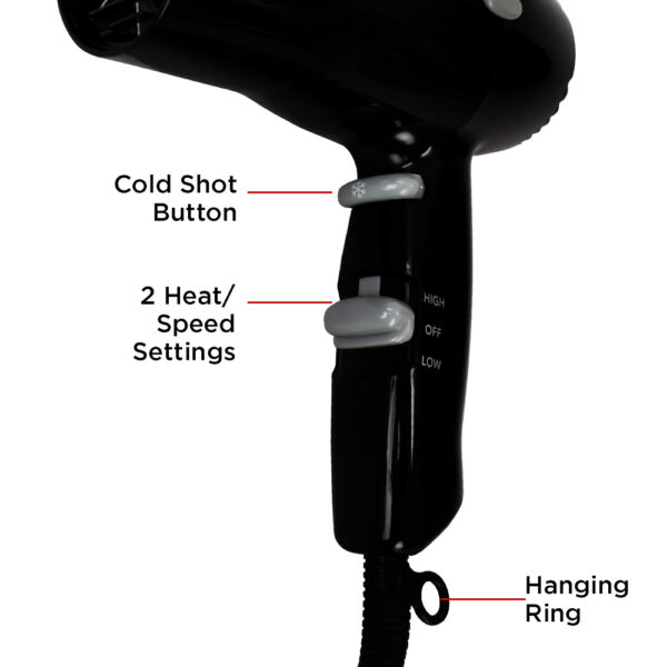 Revlon Compact Hair Dryer | 1875W Lightweight Design, Perfect for Travel - Image 3